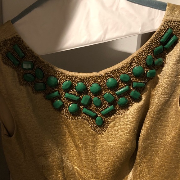 NWOT Gold Shoshanna Dress - Picture 3 of 3